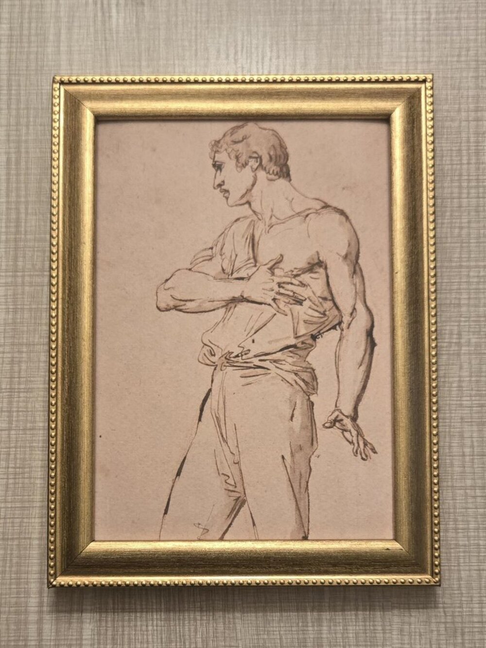François André Vincent "Standing Man...." Art Reproduction Print